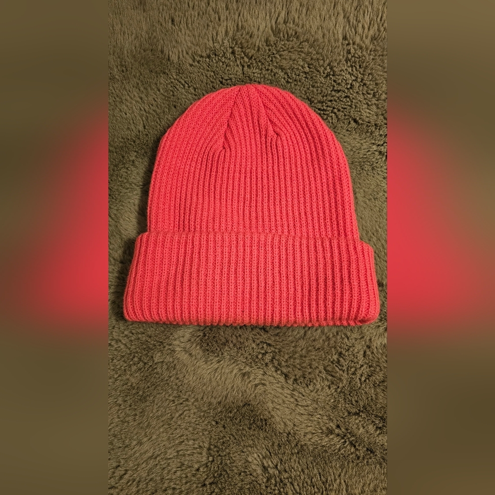 Neon Pink Knit Beanie